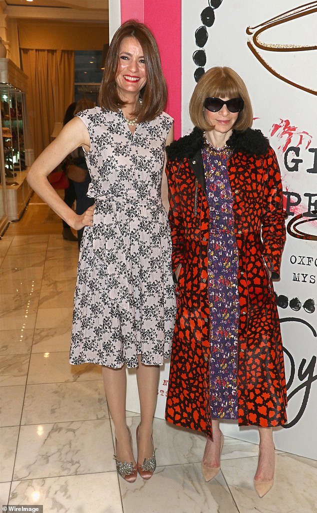 Plum Sykes with another of her glamorous acquaintances, editor and journalist Anna Wintour (pictured in New York in 2017)