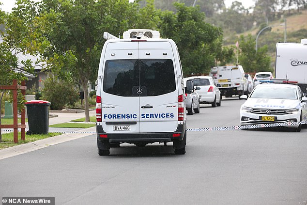 The quiet estate is normally the scene of people walking their dogs and children playing, but on Tuesday it was still closed off by police as forensic experts swarmed the scene.