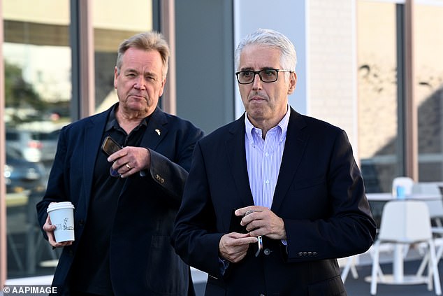South Sydney president Nick Pappas (right) is in London and the club is waiting for him to be available this afternoon AEST to make a decision.