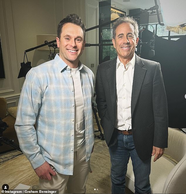 Jerry's interview with Graham was filmed on March 27.  'Fun afternoons years working on filming an upcoming episode with Jerry Seinfeld!'  Graham had said at the time