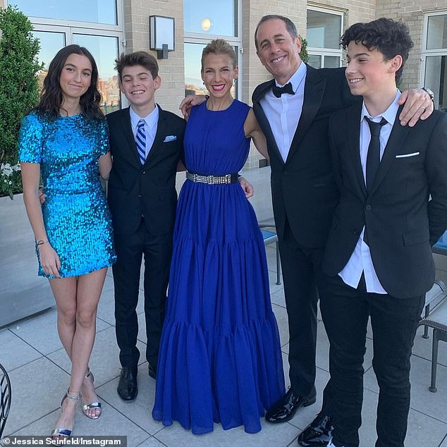 Jerry pictured with his wife Jessica and their three children: Sascha, 23, Julian, 21, and Shepherd, 18.