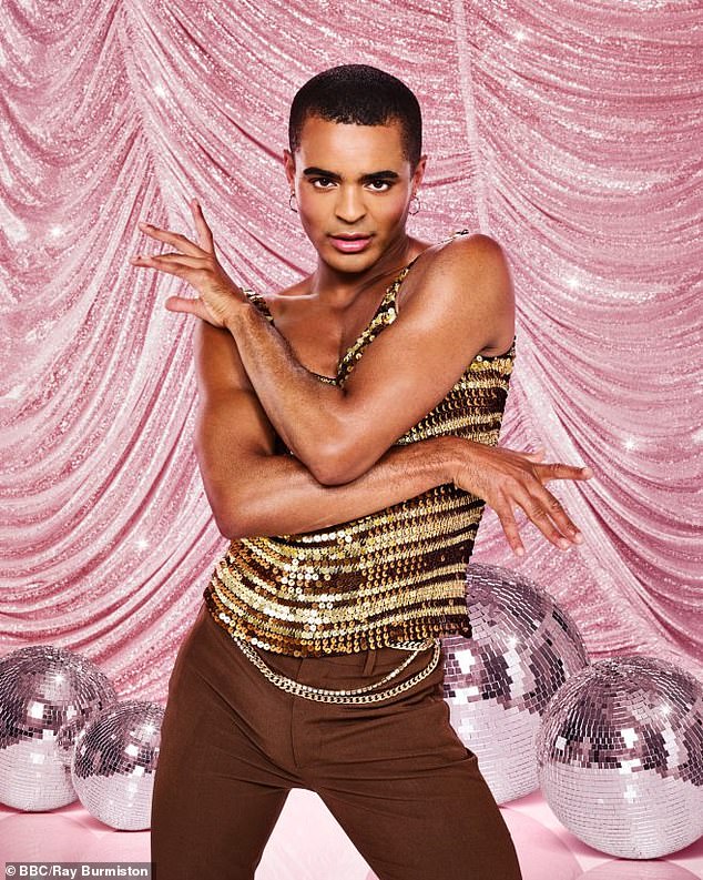 Around 500 dazzling outfits are created for Strictly Come Dancing each year as celebrities immerse themselves in the world of sequins and glitter (pictured, Layton Williams).