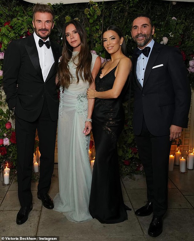 It comes after Victoria recently celebrated her 50th birthday party with a huge star-studded bash (seen with her friend Eva Longoria and her husband José Bastón at the bash).