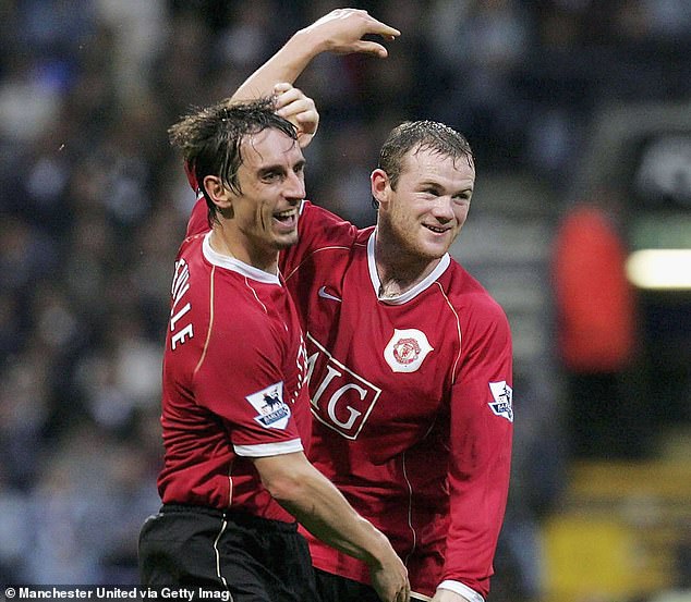 He will join former teammates Neville (left) and Roy Keane, as well as other former professionals.