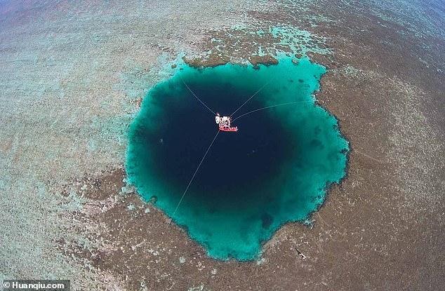 Scientists previously thought Taam Ja' was the second largest blue hole, but new measurements show it surpasses the previous record holder in China: the blue hole, also known locally as Longdong (pictured).