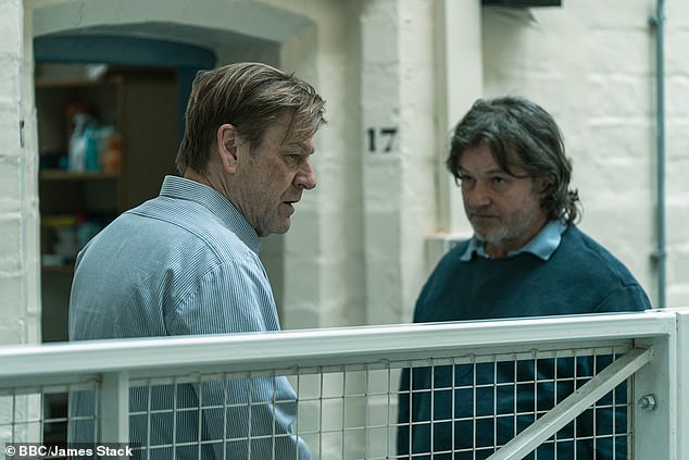 Sean Bean (left) and Brian McCardie (right) in the hit BBC prison TV drama 'Time'