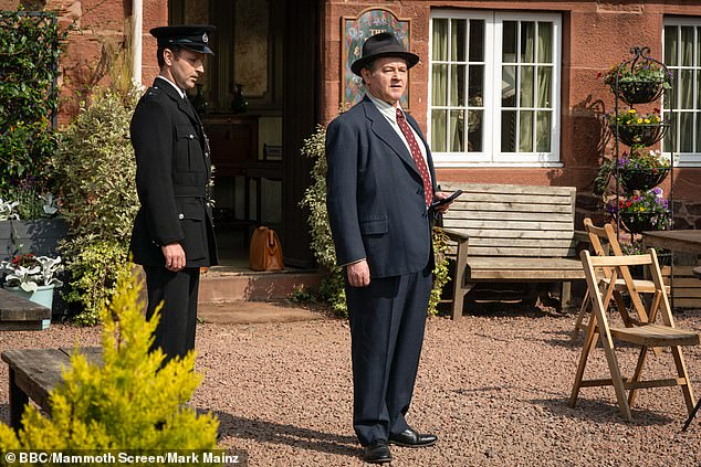 A BBC adaptation of Agatha Christie's Murder Is Easy with Brian McCardie (right) as Detective Bull.
