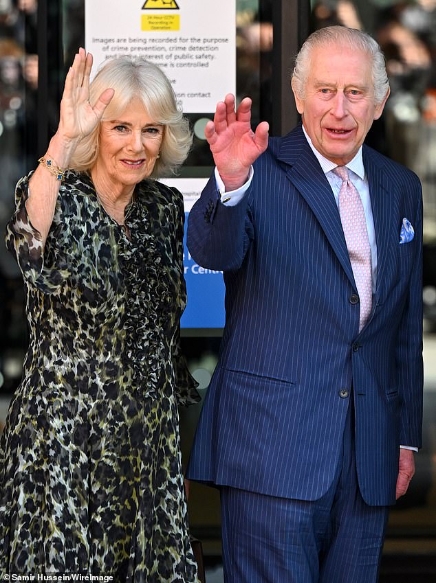 The 75-year-old seemed in high spirits as he returned to public life since being diagnosed with cancer.  Charles was seen smiling and greeting his supporters.