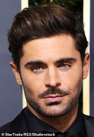 Zac is pictured above in 2018 at the Golden Globe Awards in Los Angeles.