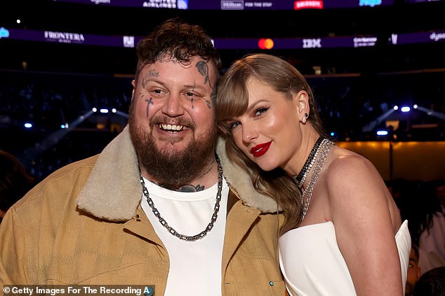 In a follow-up post on her social media account, Bunnie called out trolls for hating her when she met her hall pass, but 'fainted' when her husband took a photo with his crush, Taylor Swift, in the 66th Grammy Awards (seen above).  )