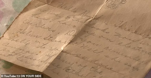 Additionally, there was a handwritten letter sent by someone named Gertrude to another person named Ruth.