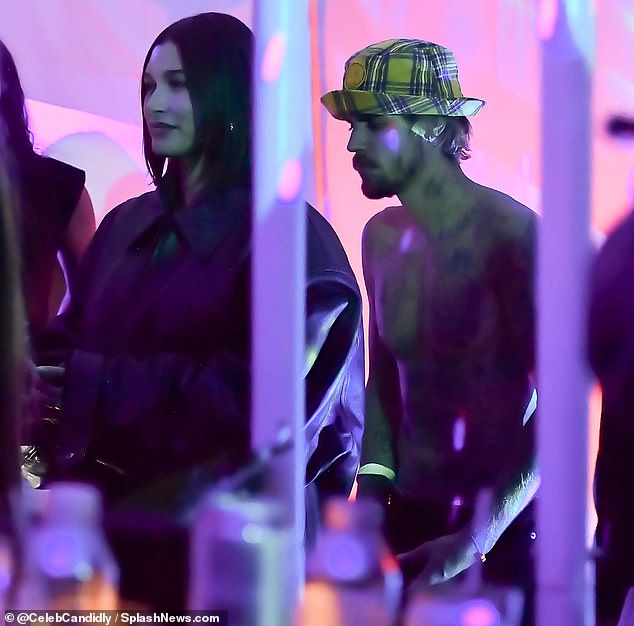 Justin and Hailey were spotted together at the Coachella Revolve afterparty in Indio, California, earlier this month.