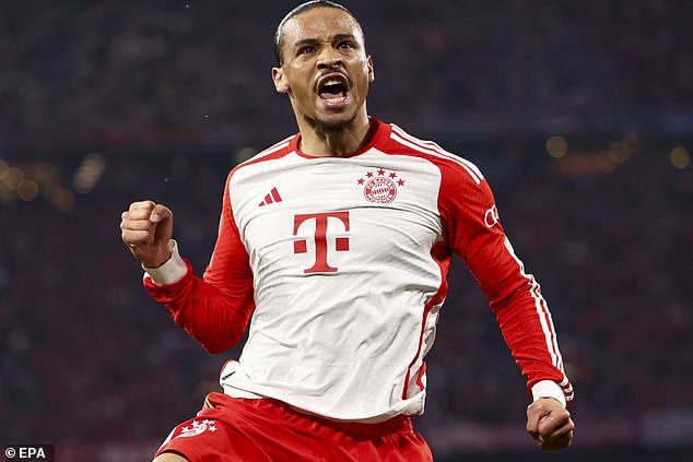 Leroy Sané scored the magnificent equalizer for Bayern at the beginning of the second half.