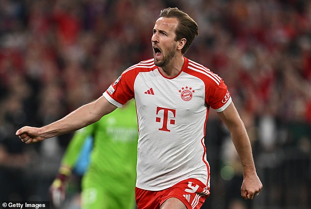 Harry Kane put Bayern ahead from the penalty spot after a foul on Jamal Musiala
