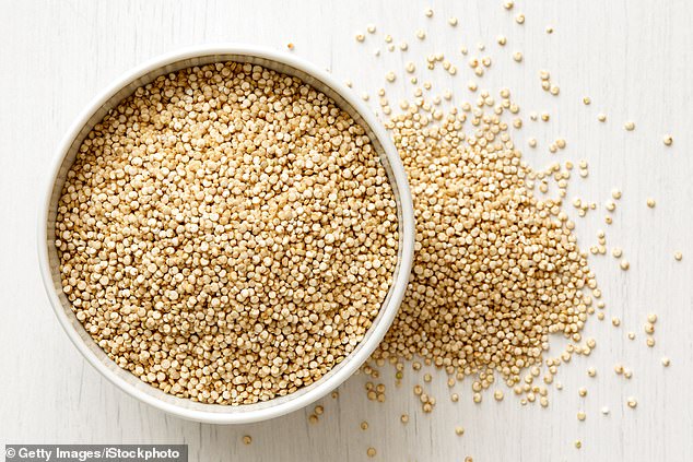 Quinoa is a seed that tastes like grain when cooked.  It is full of nutrients, such as fiber and protein.