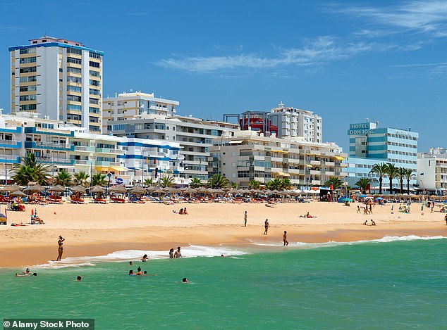 The 71-year-old man went to the police after allegedly being sexually assaulted following a massage session in the town of Quarteira, in the Algarve (file image of the town).