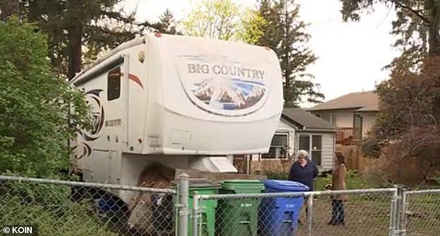 An angry Portland woman criticized the city for forcing her to kick her disabled son out of her trailer while droves of homeless people are allowed to live in nearby mobile homes.