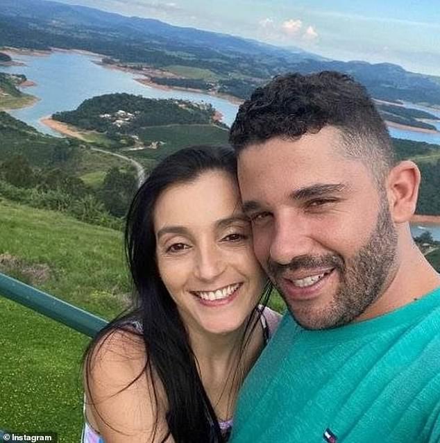 Marcos Paulino (right) surrendered to police in the southeastern Brazilian city of Caconde on Monday and confessed to having murdered his wife, Tatiéle de Cássia (left), because she had bitten his finger while they were having sex. .