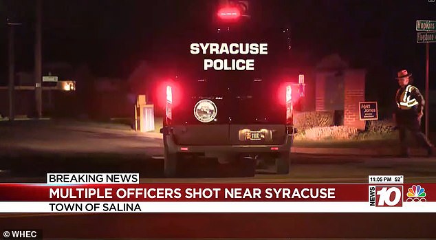 Two police officers are dead after a shooting outside Syracuse Sunday night.