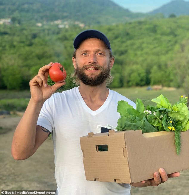Lifestyle coach Maxim Lyutyi (pictured), 44, wanted to raise the newborn by consuming prana, a diet in which people go a long time without food or water and 
