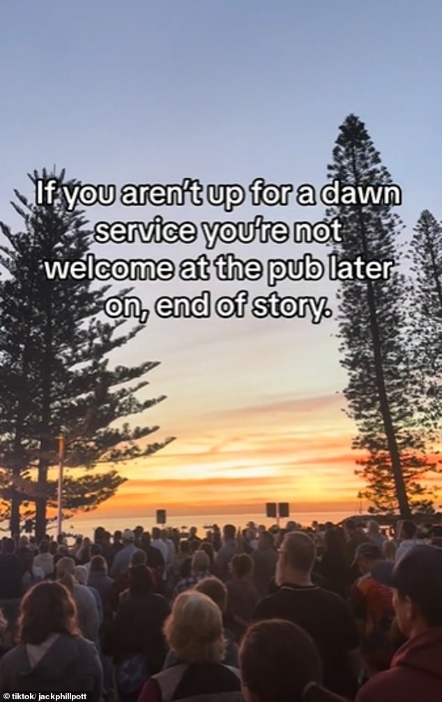 A Brisbane man has caused a stir after claiming those who do not attend the dawn service should not be allowed to go to the pub on Anzac Day.