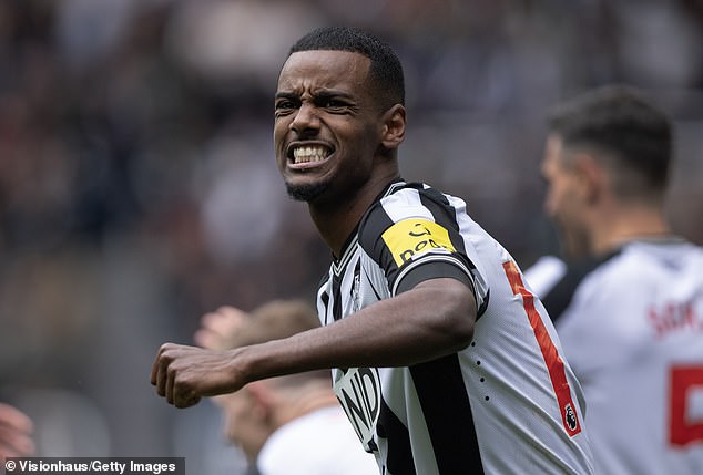 Alexander Isak fumed at St James' Park as Newcastle overcame Tottenham in a 4-0 win.