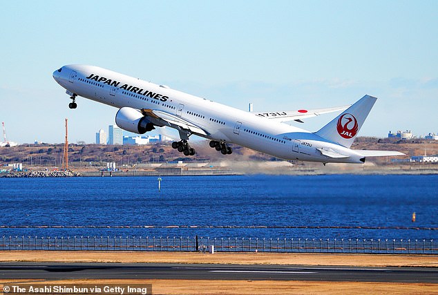 An Air Japan plane photographed taking off from Haneda Airport in Tokyo, Japan, in January.