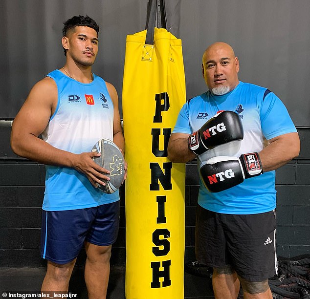Alex Leapai Sr (pictured right) admits he is a little nervous about his son Alex Junior's first professional fight on Wednesday.