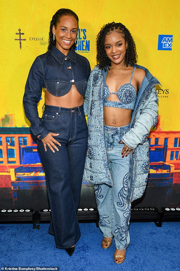 Alicia Keys, 43, and Maleah Joi Moon, 21, shared the spotlight ahead of the Broadway debut of the musical Hell's Kitchen on Saturday, April 20 at the Shubert Theatre.