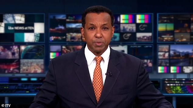 Rageh Omaar, 56, international affairs editor at ITV News, was reviewing the day's top stories on News at 10 when he suddenly became incoherent while on air.