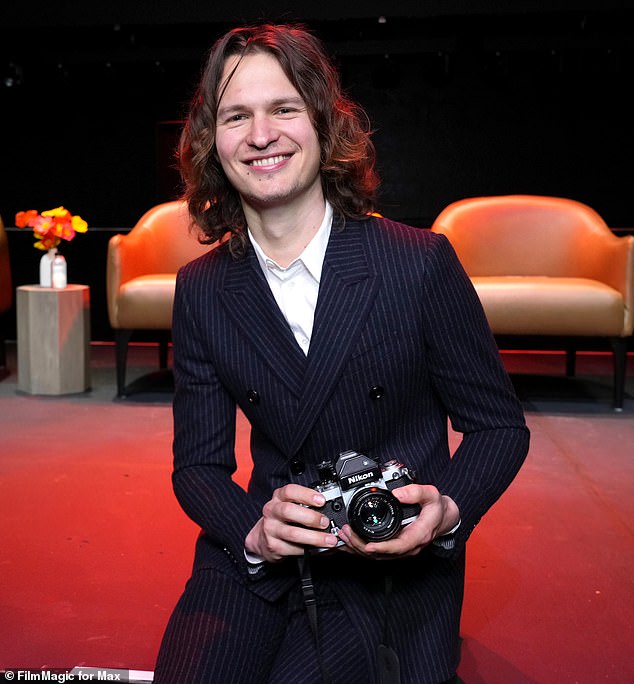 Ansel Elgort showed off his new long locks at a Max's Tokyo Vice season two event at the Avalon in Hollywood.