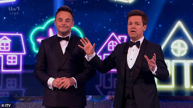 Ant (L) and Dec (R) fought back tears as they said an emotional goodbye at the end of this weekend's final Saturday Night Takeaway.