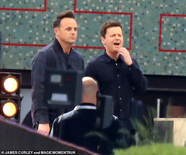 Anthony McPartlin and Declan Donnelly were photographed rehearsing for their 'last episode' of Saturday Night Takeaway on Friday.