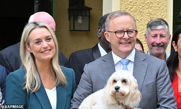 Anthony Albanese (pictured right, with his fiancée Jodie Haydon) says the shift from old forms of energy won't be easy