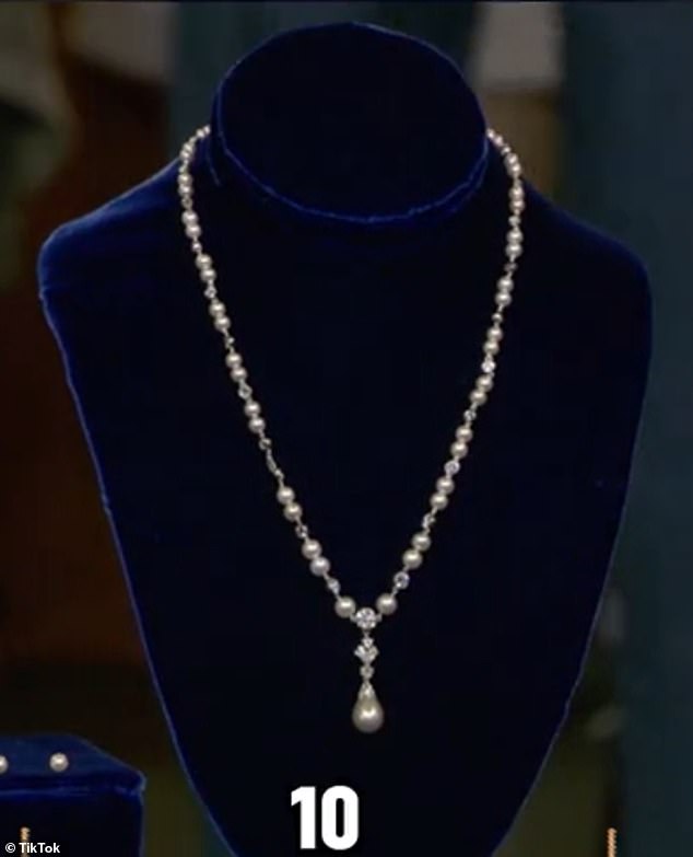 The unique necklace, which the woman and her husband inherited after her grandmother died at the age of 102, was presented to appraiser Gloria Lieberman on the show.