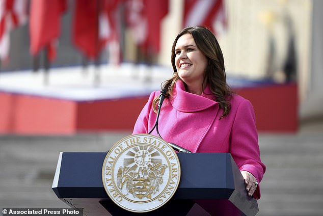 Arkansas Gov. Sarah Huckabee Sanders' office has denied accusations of violating state laws after purchasing a nearly $20,000 lectern with taxpayer funds.