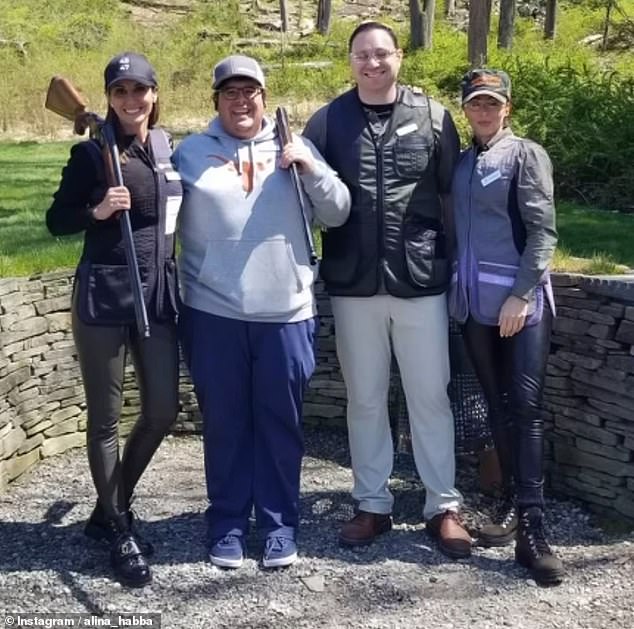 Alina hit her targets at Hudson Farm as she ditched her glamorous persona for a more casual look while also showing her support for former President Trump.