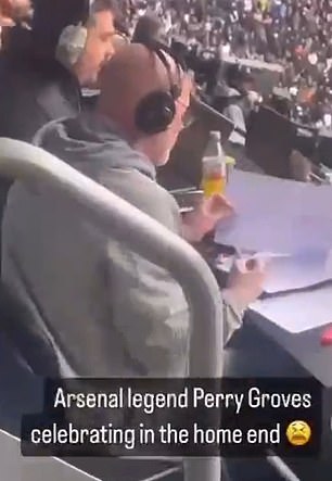 Arsenal legend Perry Groves was approached by a Tottenham fan on Sunday