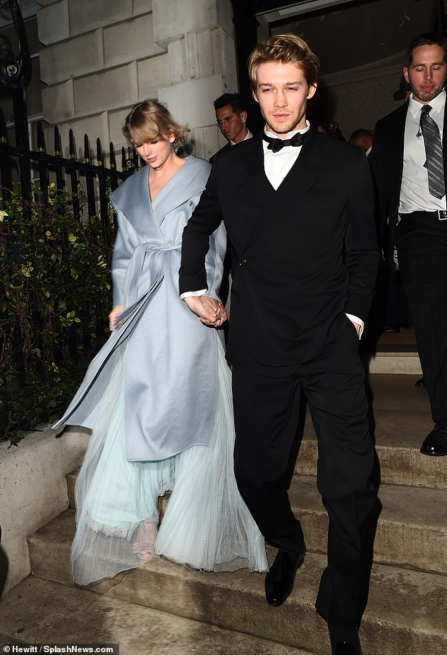 Swift dated actor Joe Alwyn for six years.  The two ended their notoriously private relationship in April 2023.