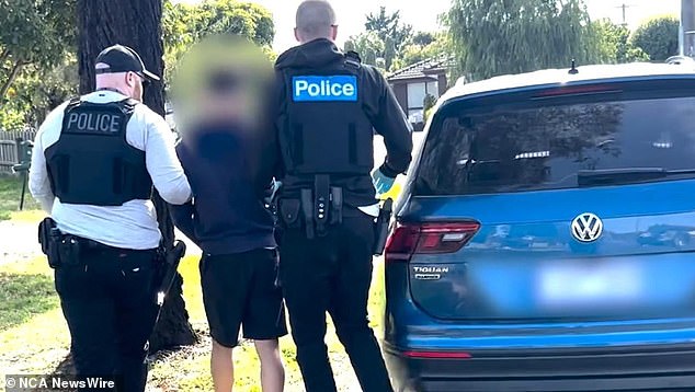 Victoria Police arrested a young man on Tuesday morning (pictured)