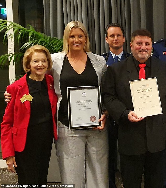 Inspector Amy Scott (second from left) was recognized for her bravery while posted as a sergeant in 2019.