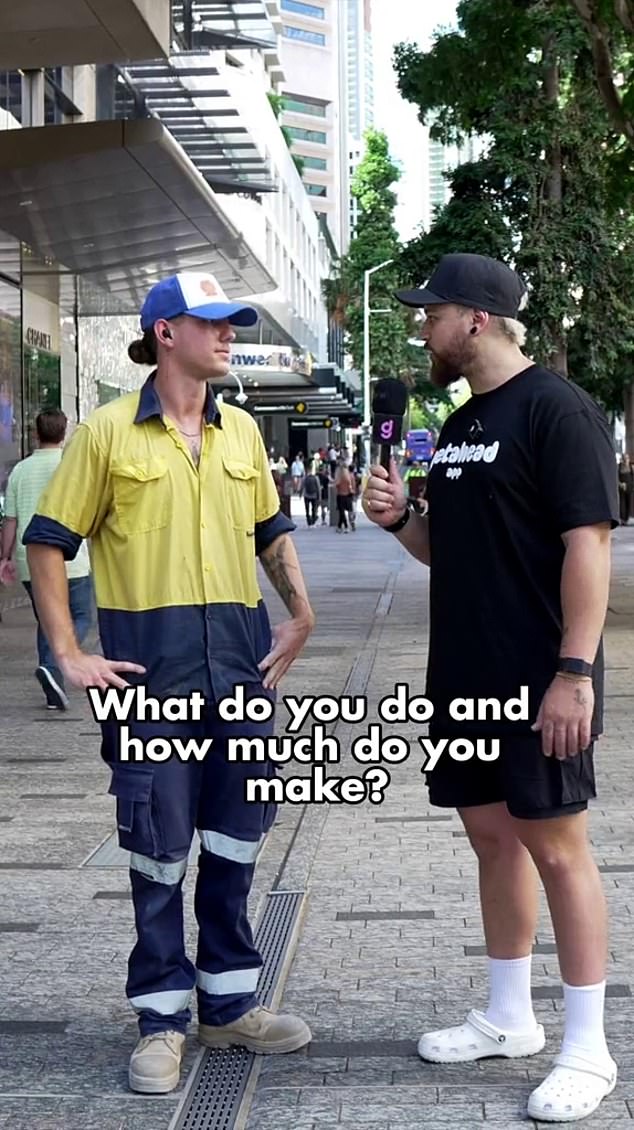 An apprentice electrician (pictured left) has revealed he is paid $150,000 a year working on the Queens Wharf construction project in Brisbane.
