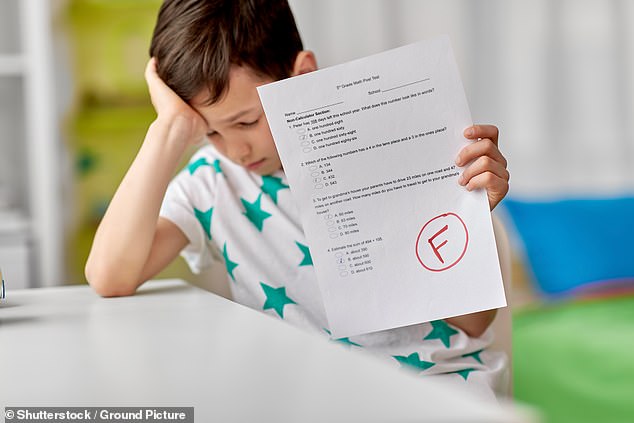 If you regularly received low grades in school, there's good news: It may not have been a reflection of your intelligence.  Instead, a new study suggests his last name may have been to blame (file image)