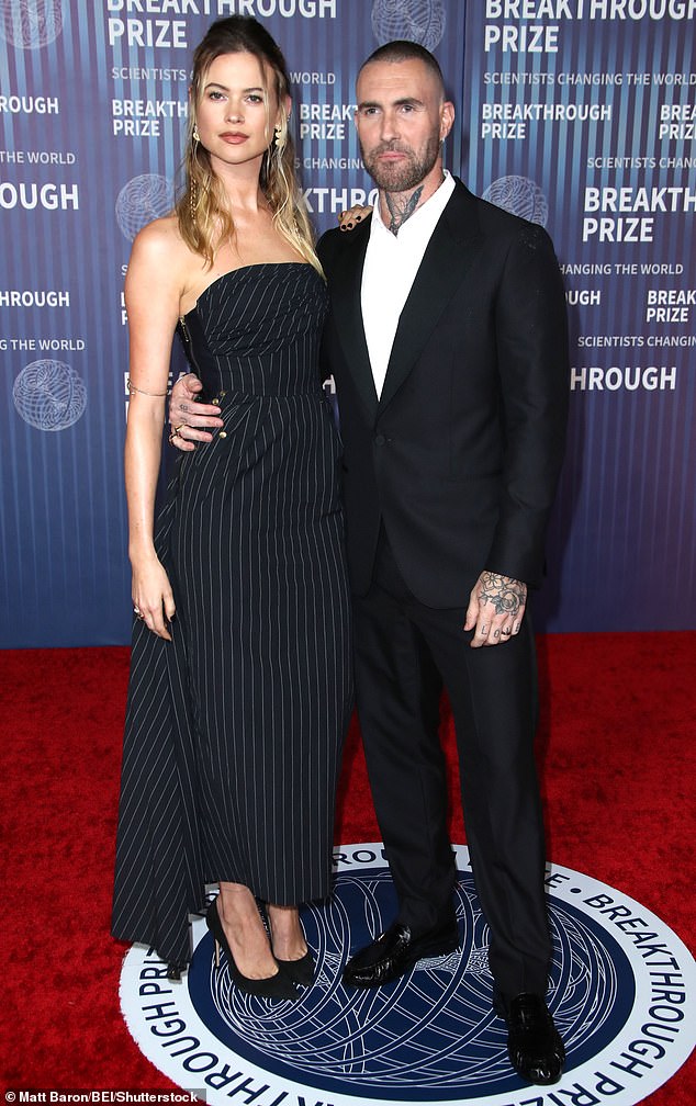 Behati Prinsloo, 35, and Adam Levine, 45, were a stylish couple at the 10th Breakthrough Award ceremony and gala in Los Angeles on Saturday.