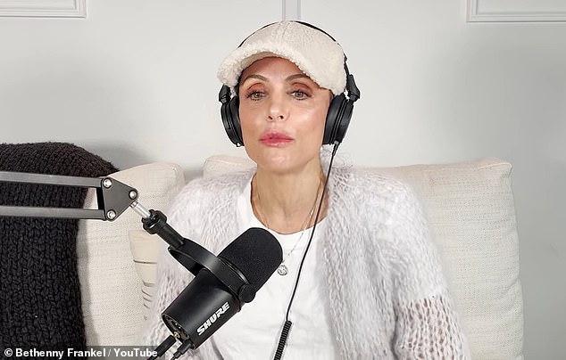 Bethenny Frankel, 53, admitted sex with ex-husband Jason Hoppy was like 'torture' on Tuesday's episode of her new podcast Just B Divorced (pictured).