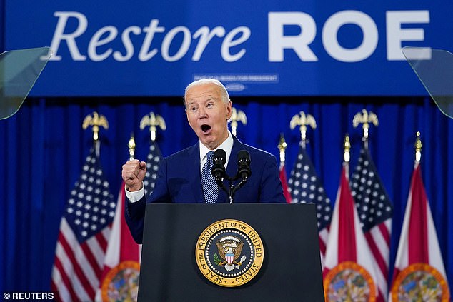 President Joe Biden traveled to Florida on Tuesday to confront former President Donald Trump on his own turf and on the issue of abortion.