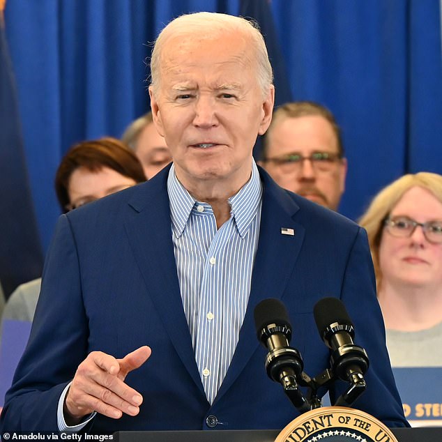 It was revealed that several of the current president's younger staff and other Democrats close to Biden (pictured) use the Trump nickname in reference to the head of the Third Reich.