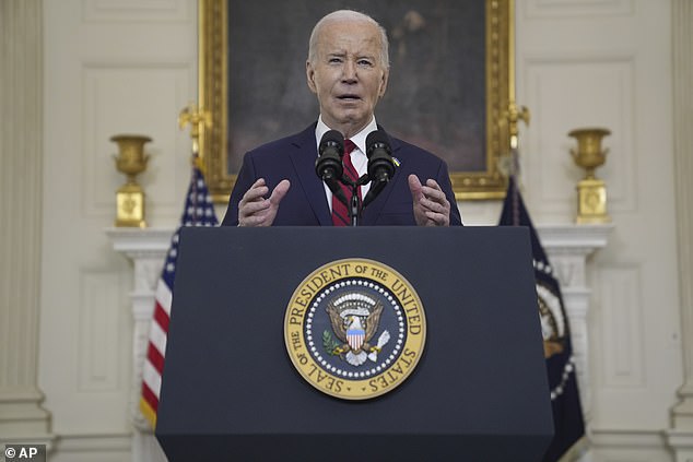 President Joe Biden argued that the foreign aid bill will keep America safer