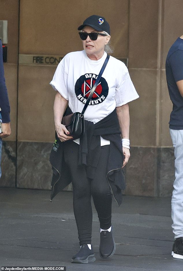 Debbie Harry (pictured) stepped out in Sydney on Friday after performing at the Metro Theater on ANZAC Day.