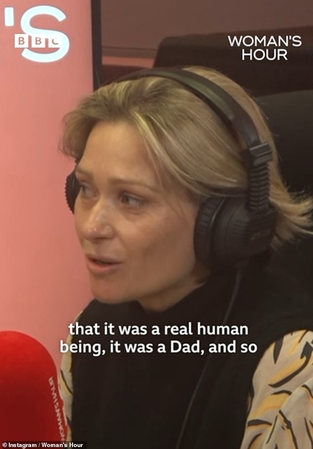 In her intervention on Woman's Hour, the Welsh actress, 44, explained that she was able to meet 